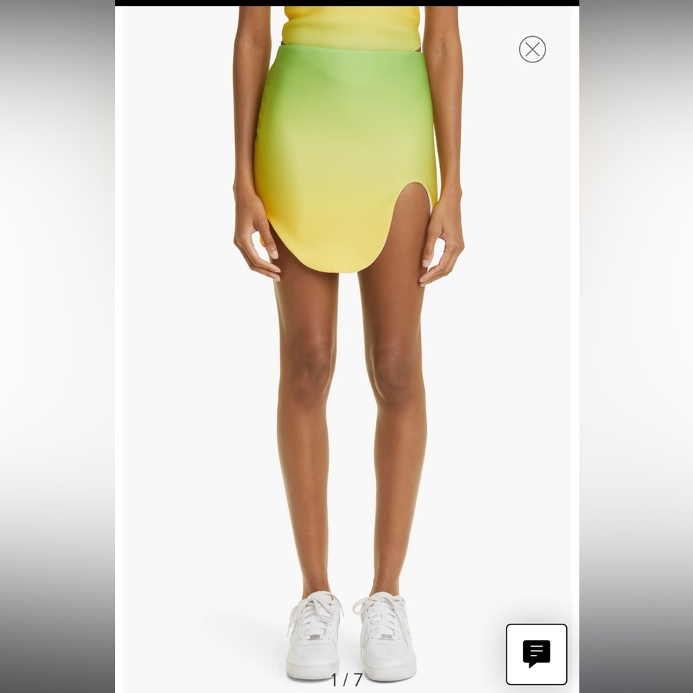 Sammy B Curve Hem Ombré Miniskirt